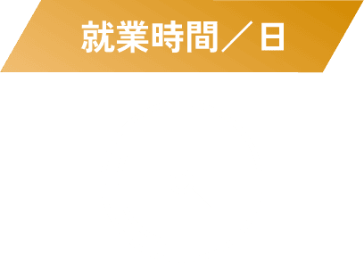 就業時間/日
